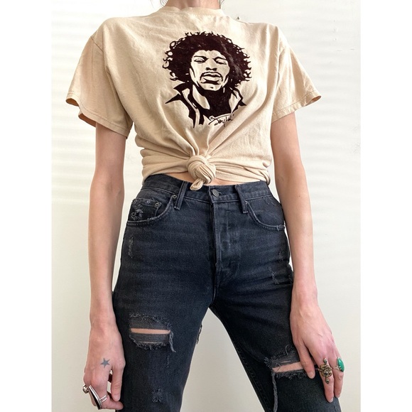 GRLFRND Denim Karolina Jeans in Travelin' Band Ripped Black jeans - Picture 3 of 9